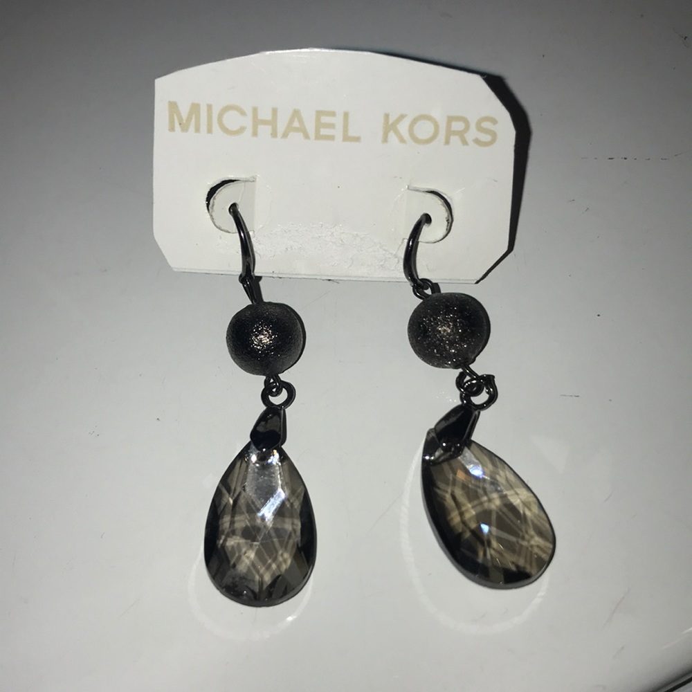 NWT Michael Kors black and grey earrings